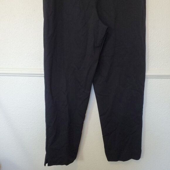Talbots Petites Womens Sz L Pull On Elastic Waistband Ankle Pants Black Pocket - Picture 7 of 15